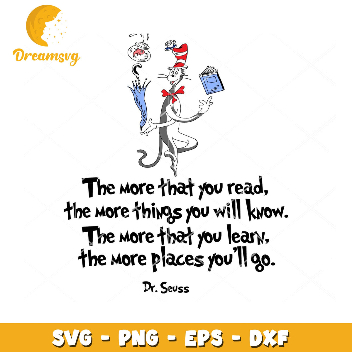 Dr Seuss SVG Reading Quote