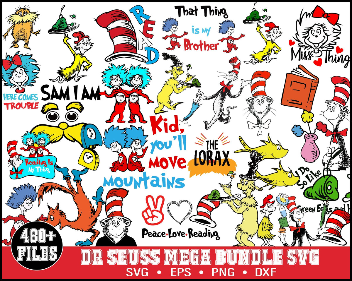Dr seuss bundle svg - Digital download
