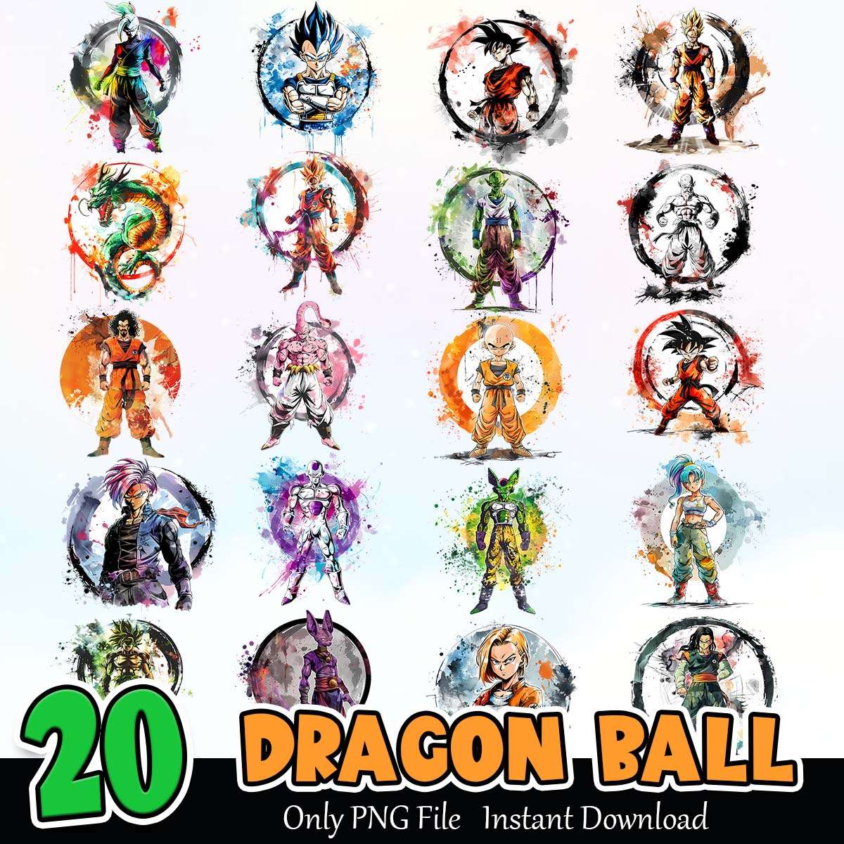 Dragon Ball Bundle PNG Instant Download