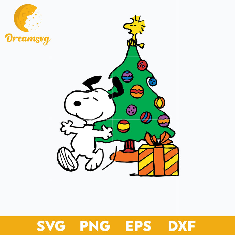 Snoopy Tree Christmas SVG, Christmas SVG, PNG DXF EPS Digital File.