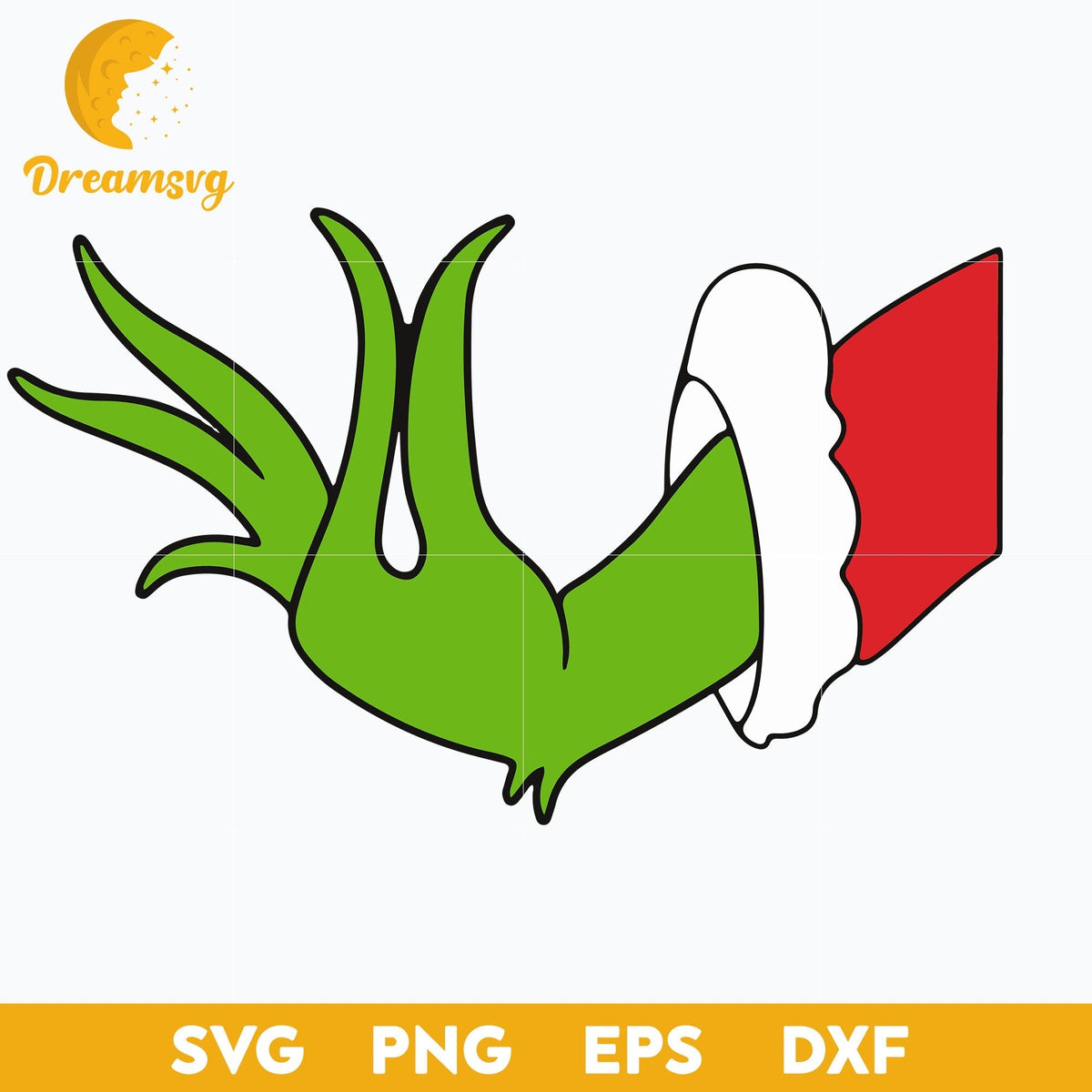 Grinch Hand Ornament SVG, Christmas SVG, PNG DXF EPS Digital File.