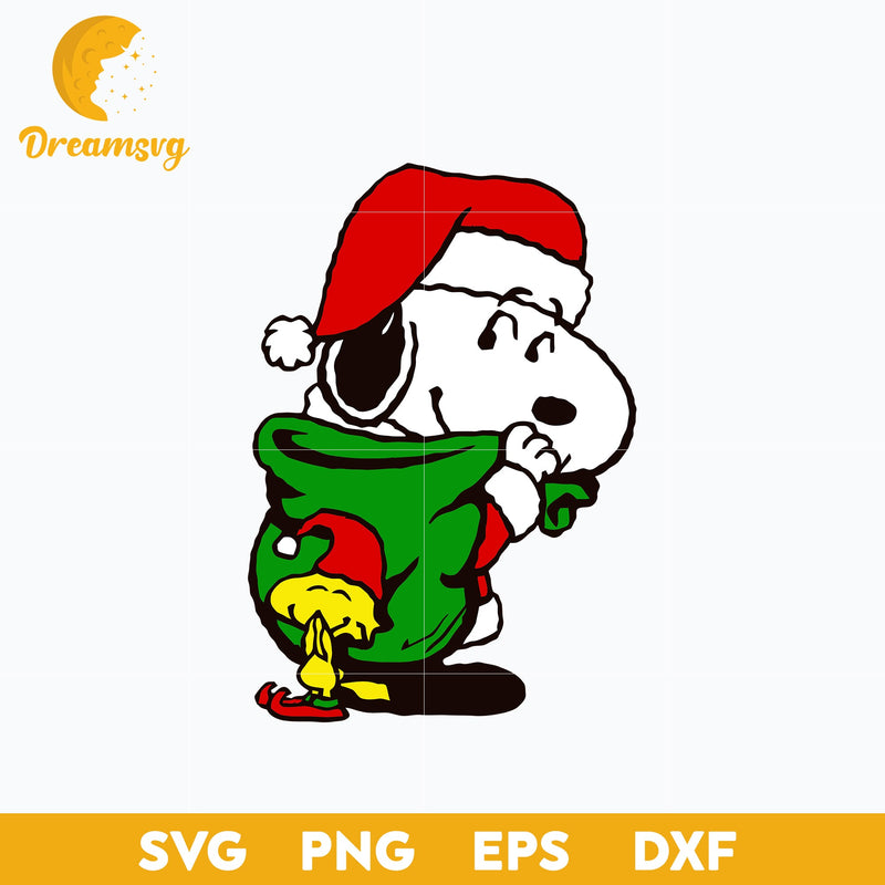 Snoopy and Woodstock SVG, Christmas Gifts SVG, Christmas SVG, PNG DXF EPS Digital File.