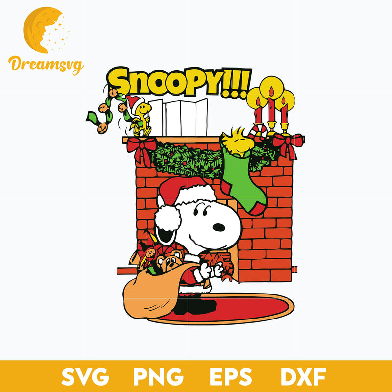 Snoopy Santa Hat SVG, Peanuts Snoopy SVG, Christmas SVG, PNG DXF EPS Digital File.