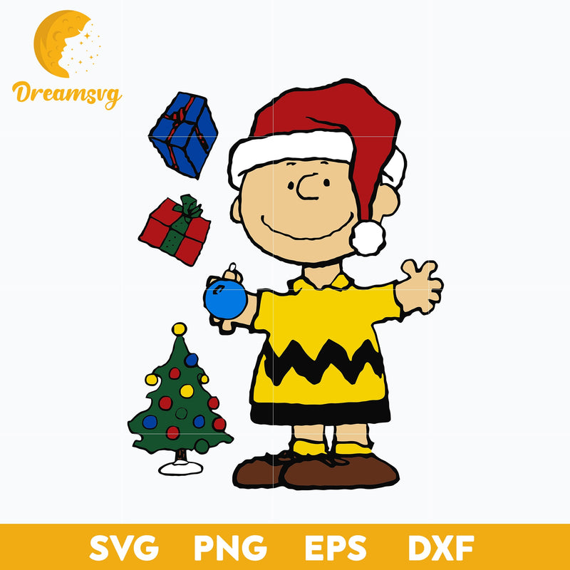 Charlie Brown Merry Christmas SVG, Charlie Brown Christmas Gifts SVG, PNG DXF EPS Digital File.