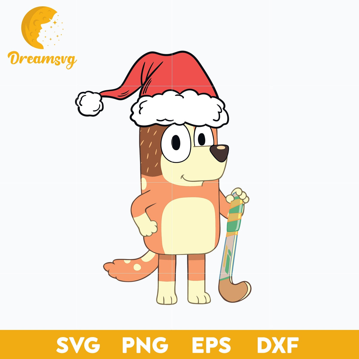 Chilli Christmas SVG, Bluey Christmas SVG, PNG, DXF, EPS Digital File.