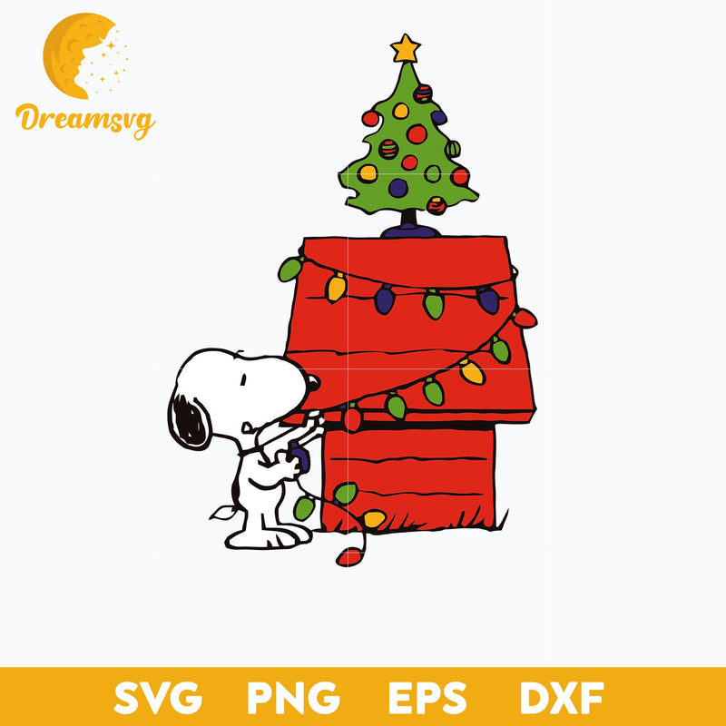 Snoopy Decorate Christmas SVG, Christmas SVG, PNG DXF EPS Digital File.