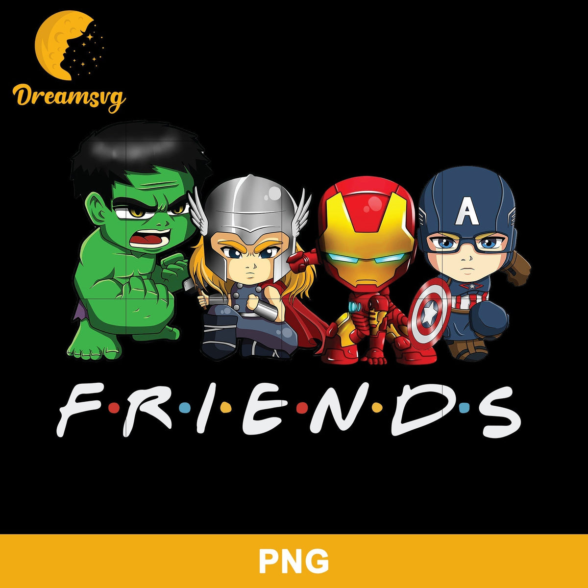 Avengers Superhero Friends Christmas PNG, Christmas PNG File.