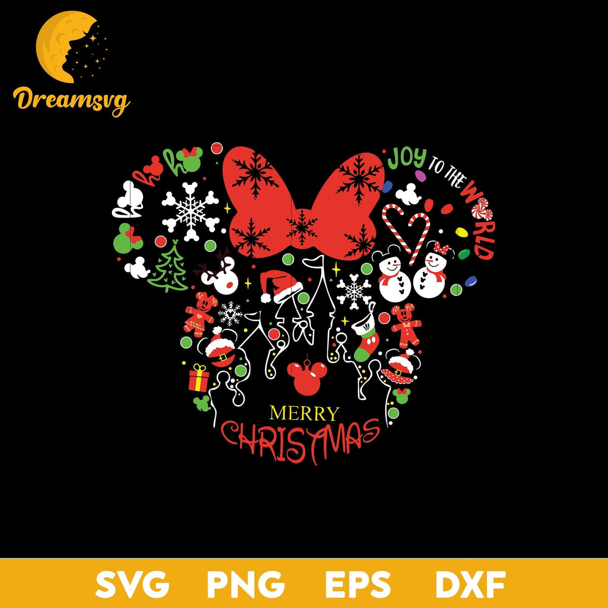 Mickey Christmas SVG, Merry Christmas SVG, Christmas SVG, PNG DXF EPS Digital File.