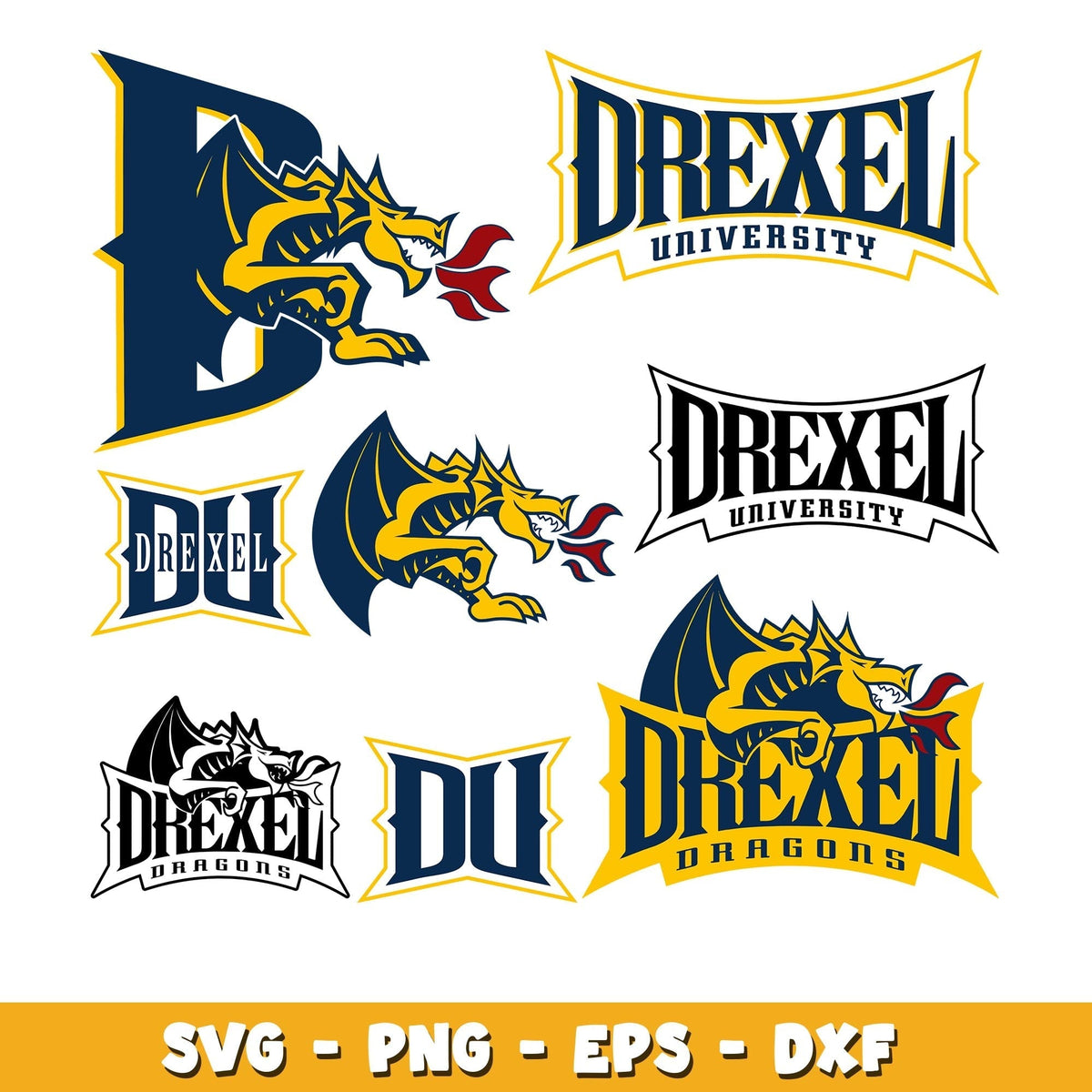 Drexel Dragons Bundle svg, Drexel Dragons logo svg, ncaa svg