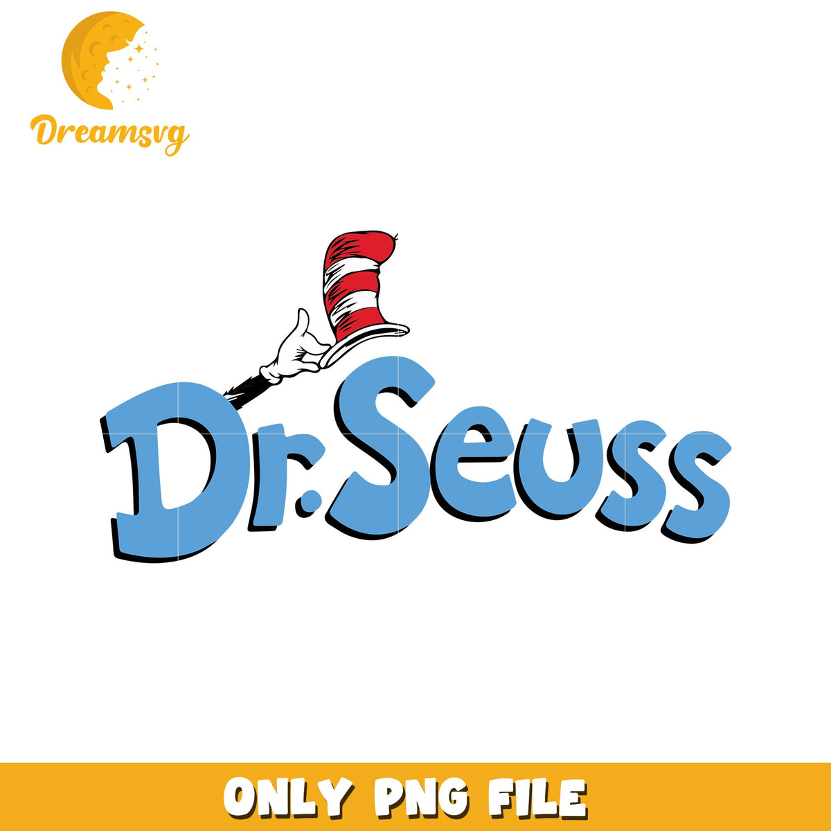 Dr seuss logo design png, the hat png, dr seuss cartoon png