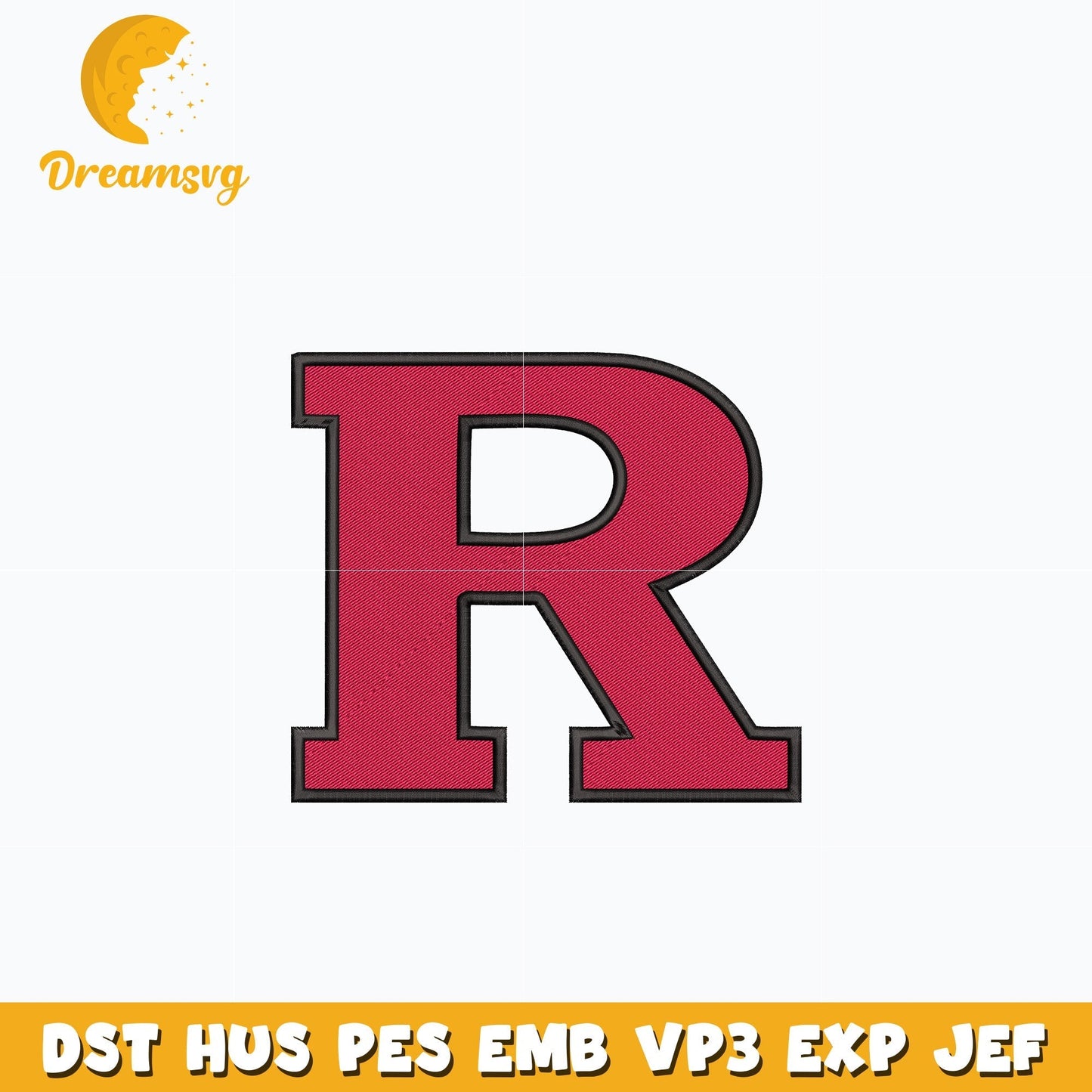 Rutgers Scarlet Knights logo embroidery design