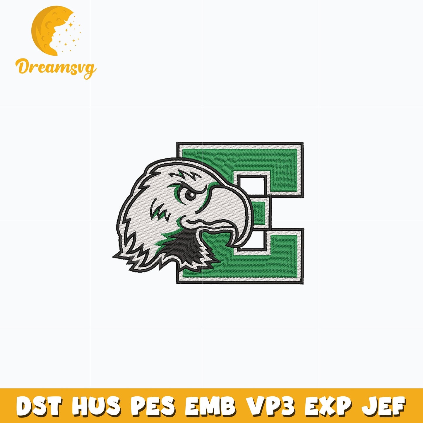 Eastern Michigan logo embroidery design