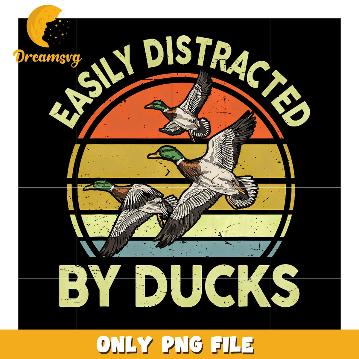 Easily Distracted by Ducks PNG Design