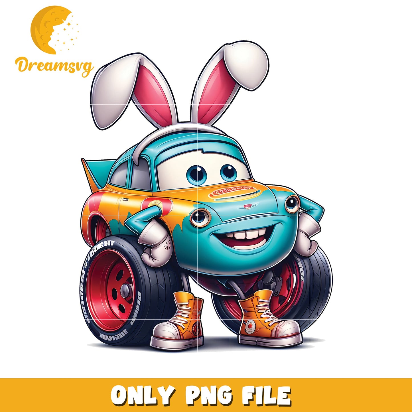 Easter Bunny Cars PNG Image