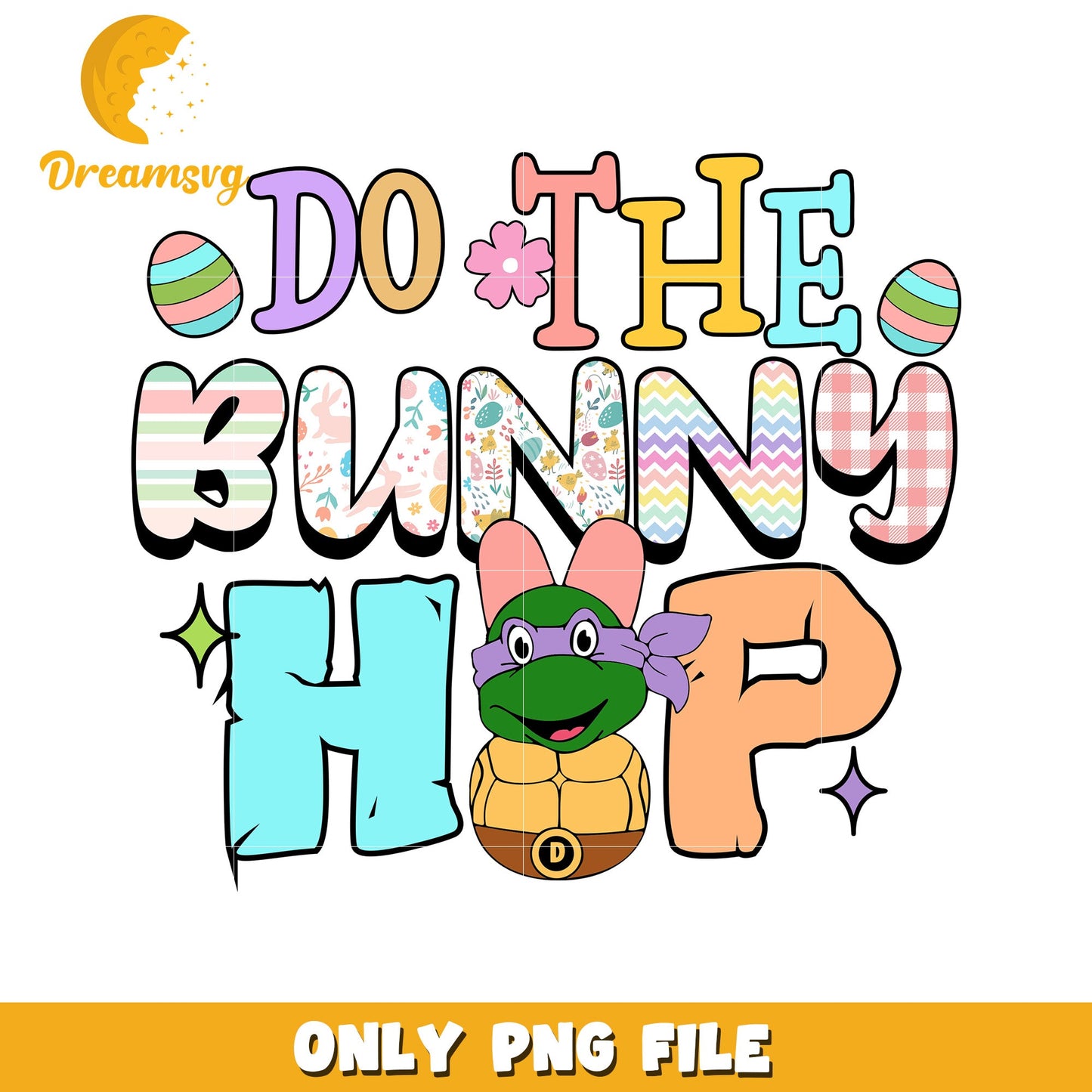 Easter Bunny Hop Donatello PNG Design