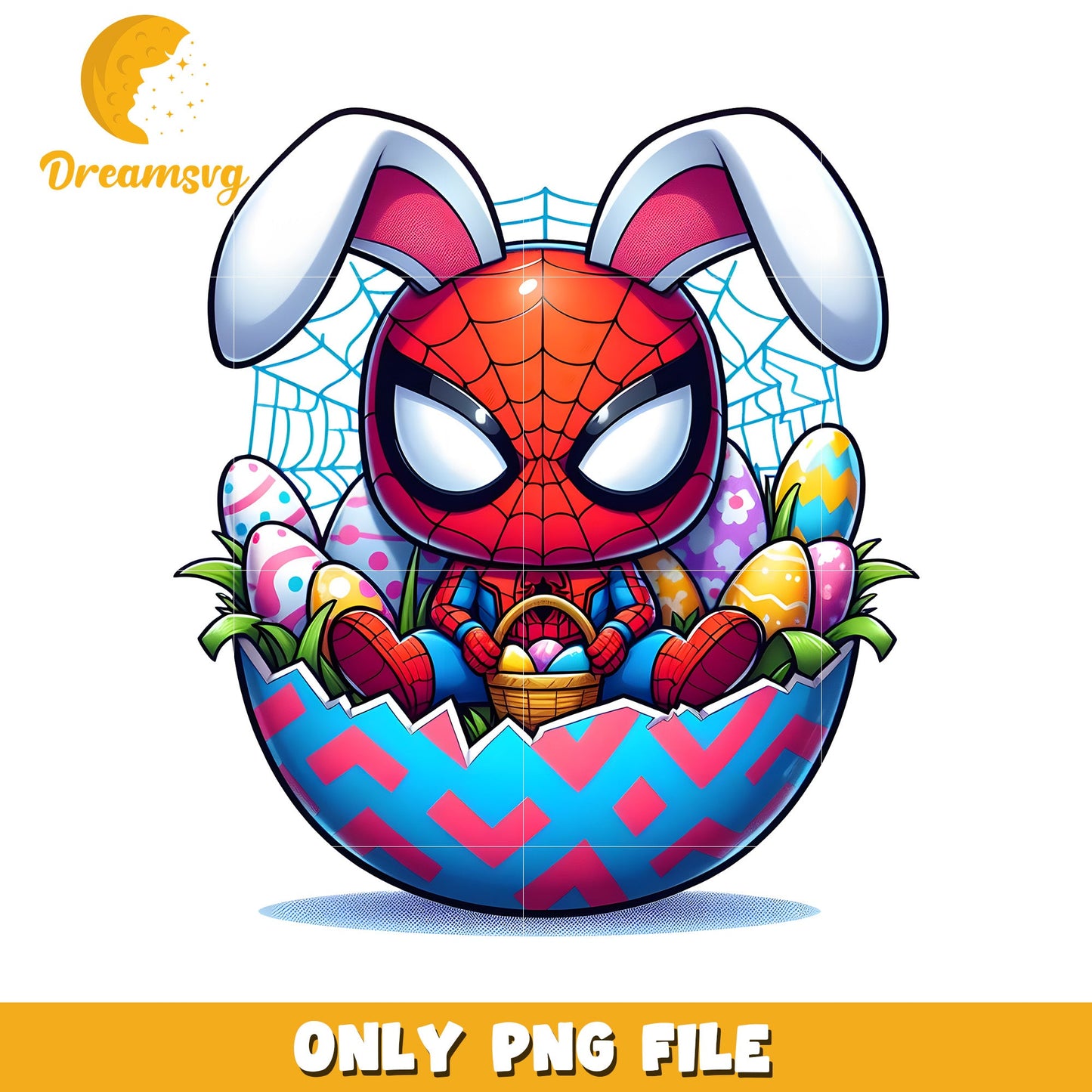 Easter Bunny Spider-Man Cute Art PNG for Fans and Collectors