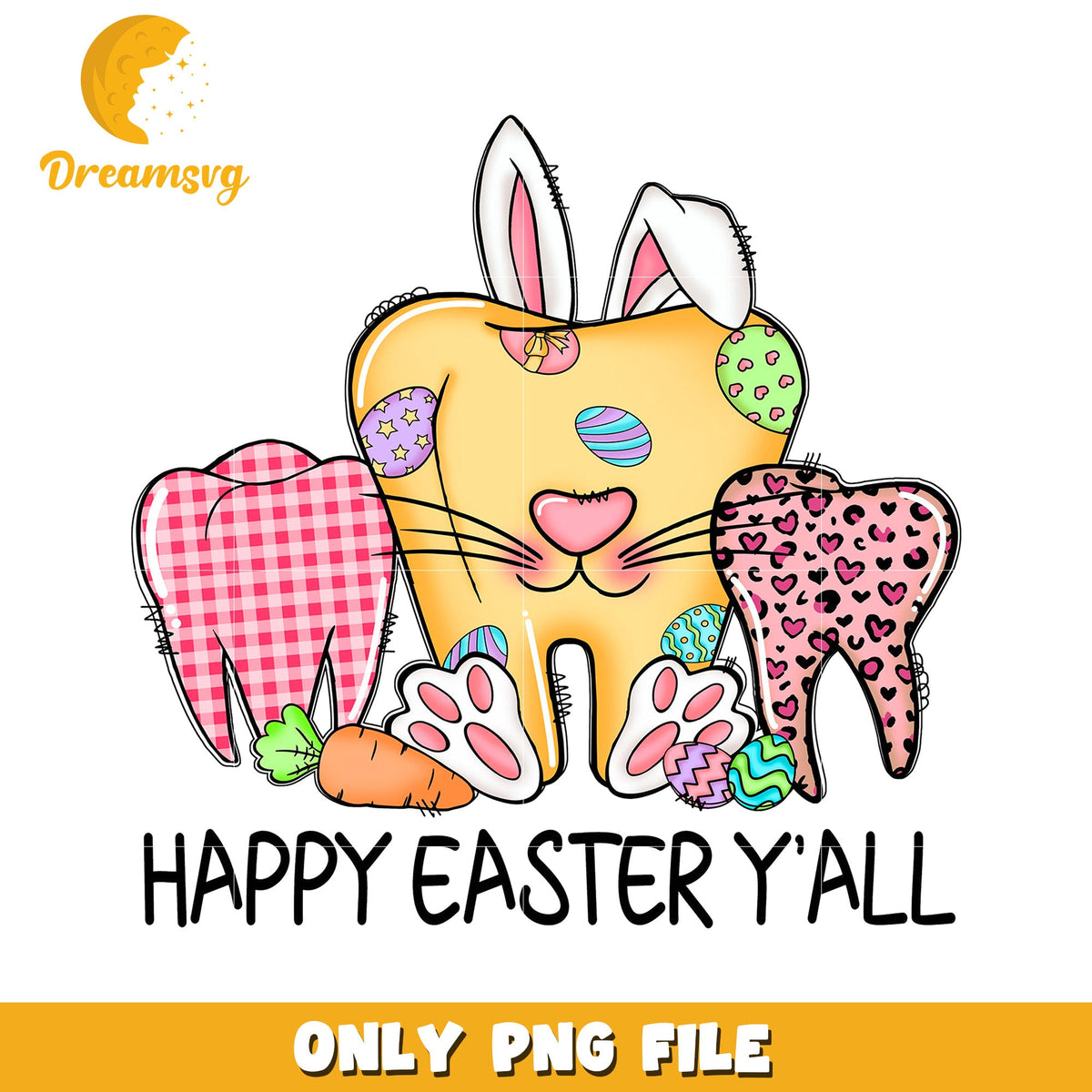 Easter Bunny Teeth PNG Design