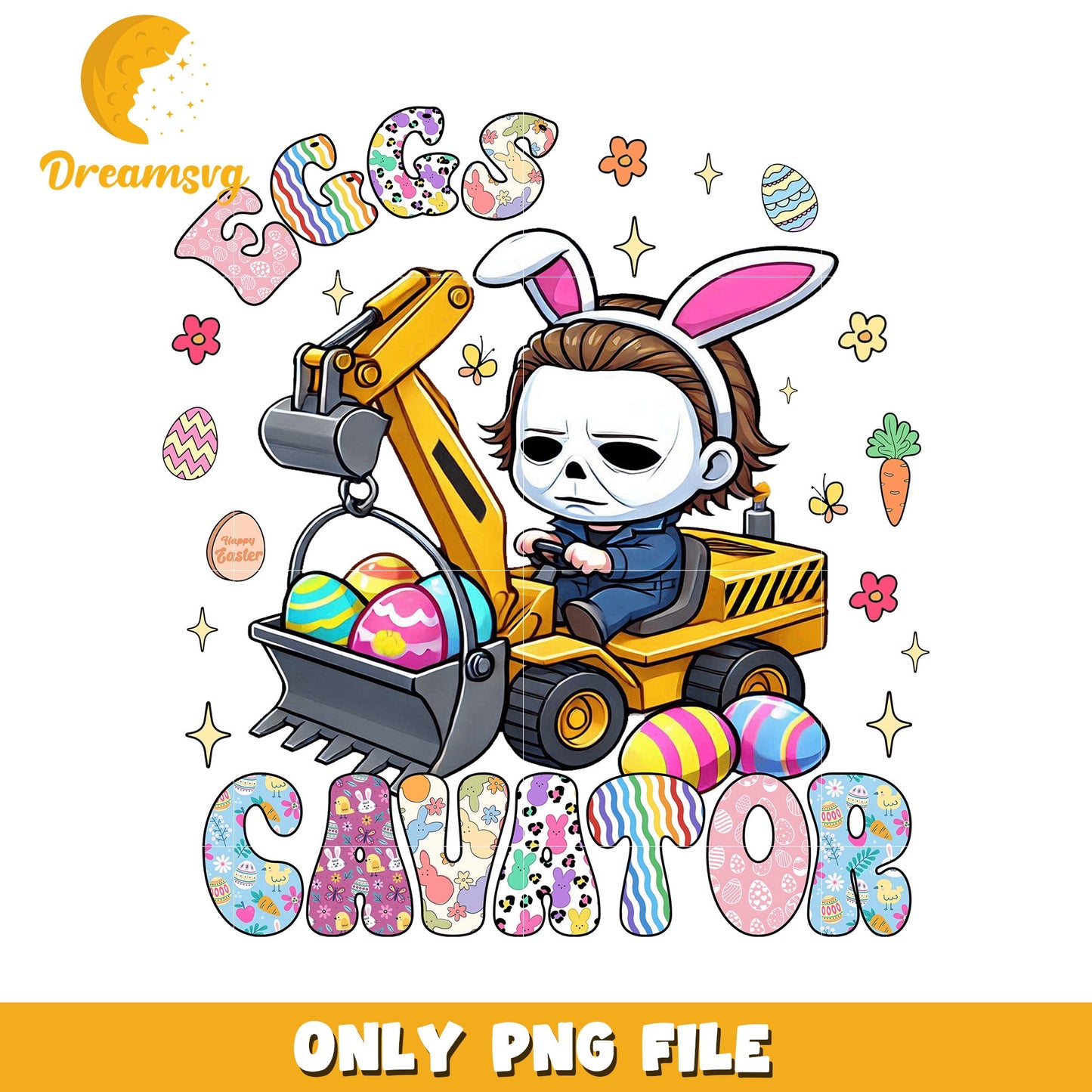 Easter Excavator Michael Myers Bunny PNG