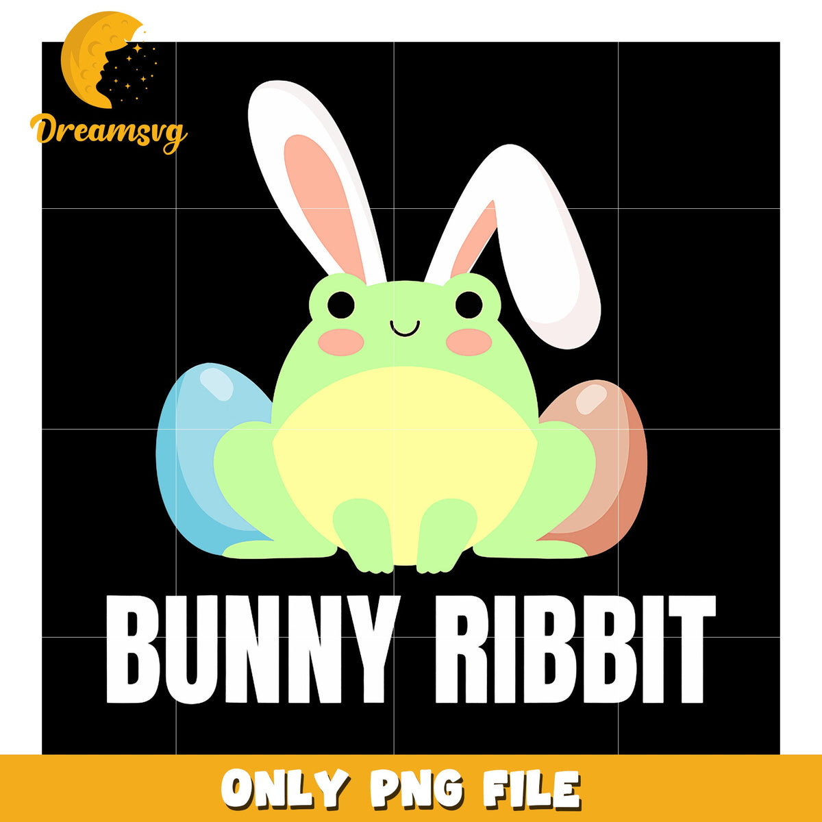 Easter Frog Bunny PNG Design