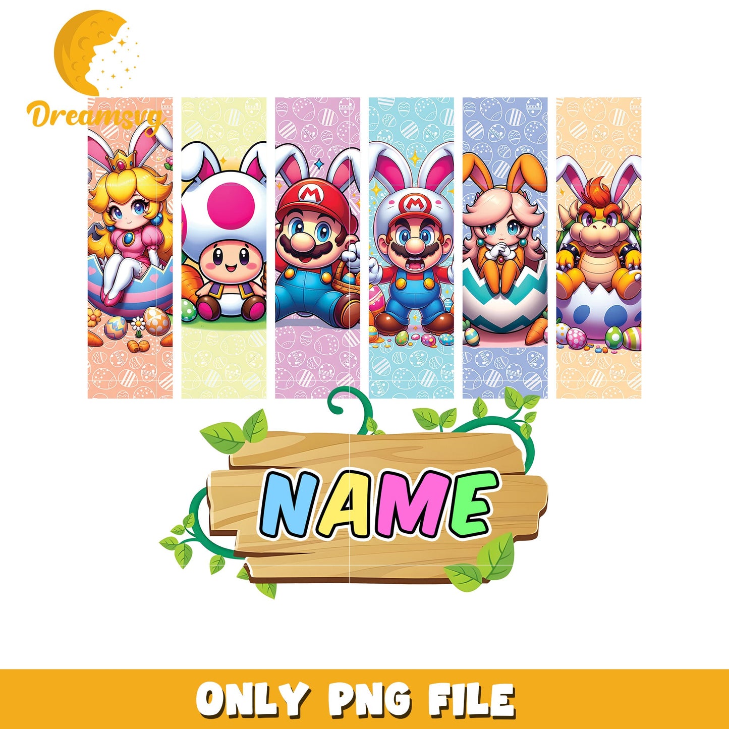 Easter Mario PNG Peach, Toad, Bowser Bunny