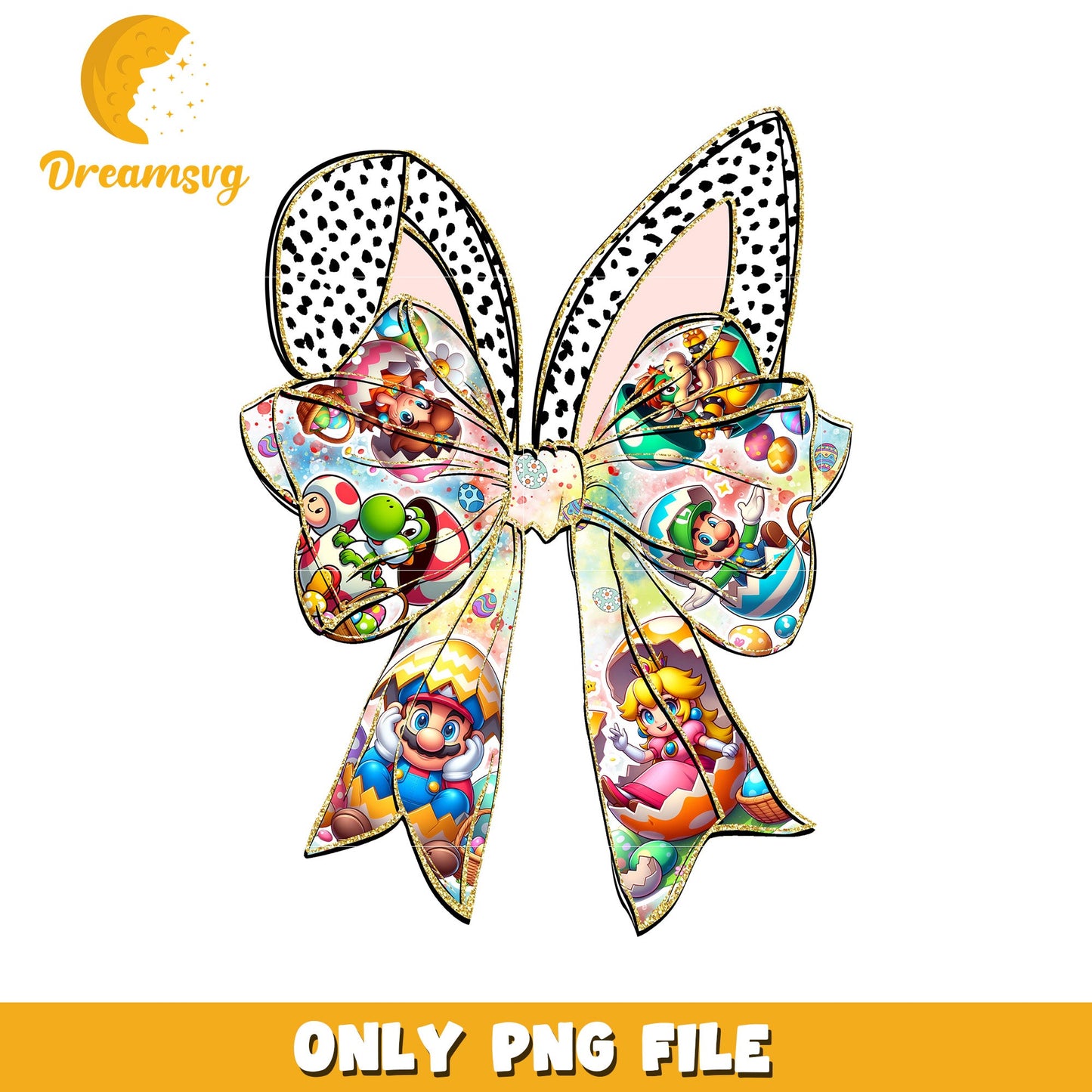 Easter Mario PNG Sublimation Design