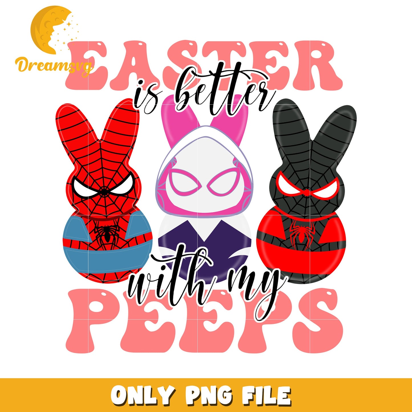 Easter Spider-Man Peeps PNG Design