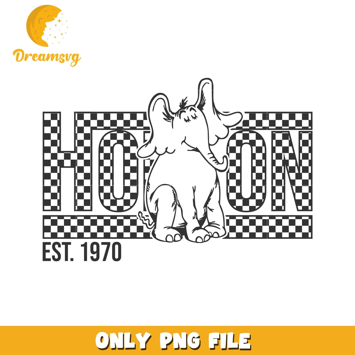 Elephant Racing PNG Design 1970