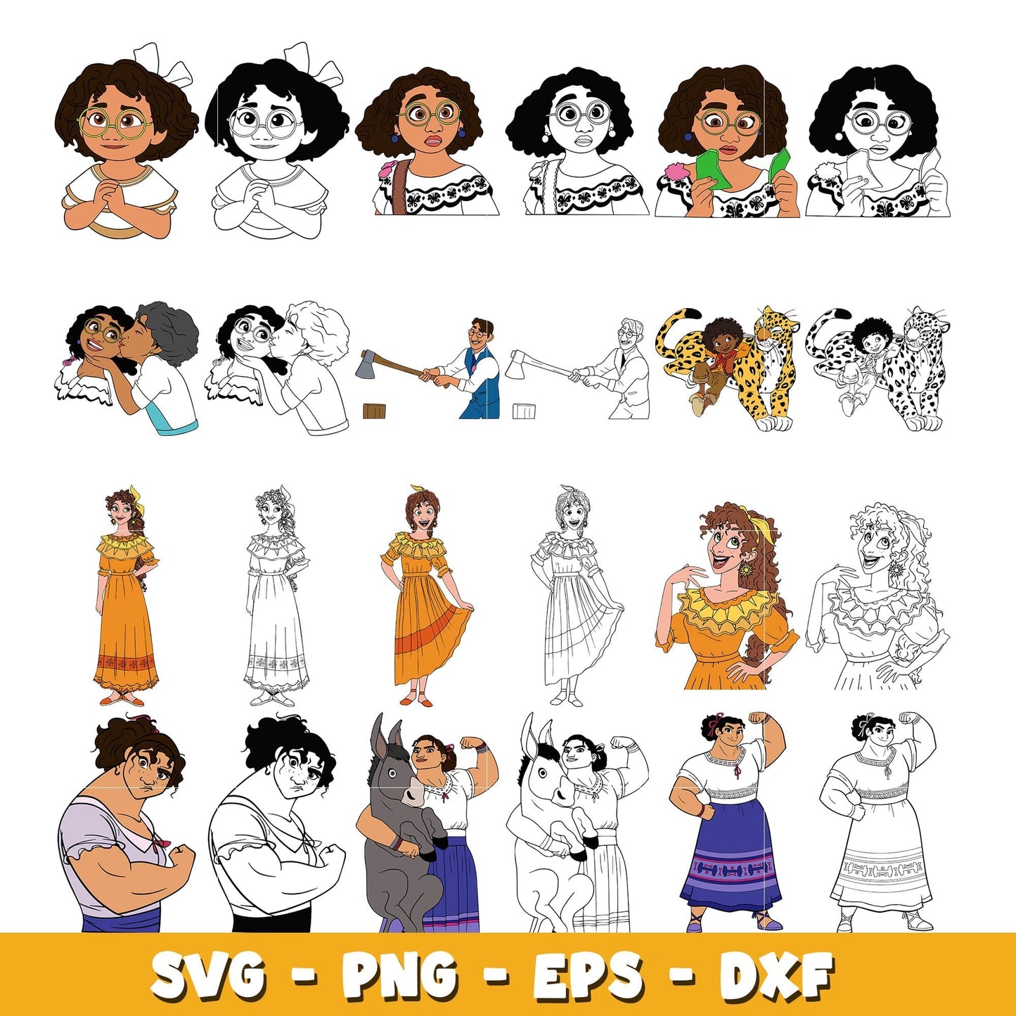 Mirabel Encanto bundle svg, Disney cartoon svg, Digital download
