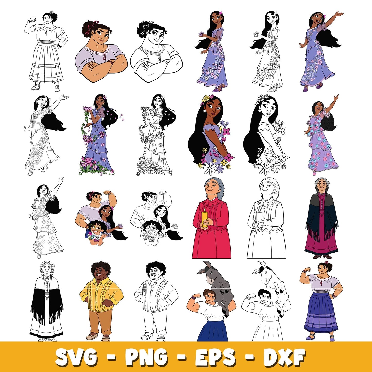 Bundle Mirabel Encanto bundle svg, Disney cartoon svg, Digital download