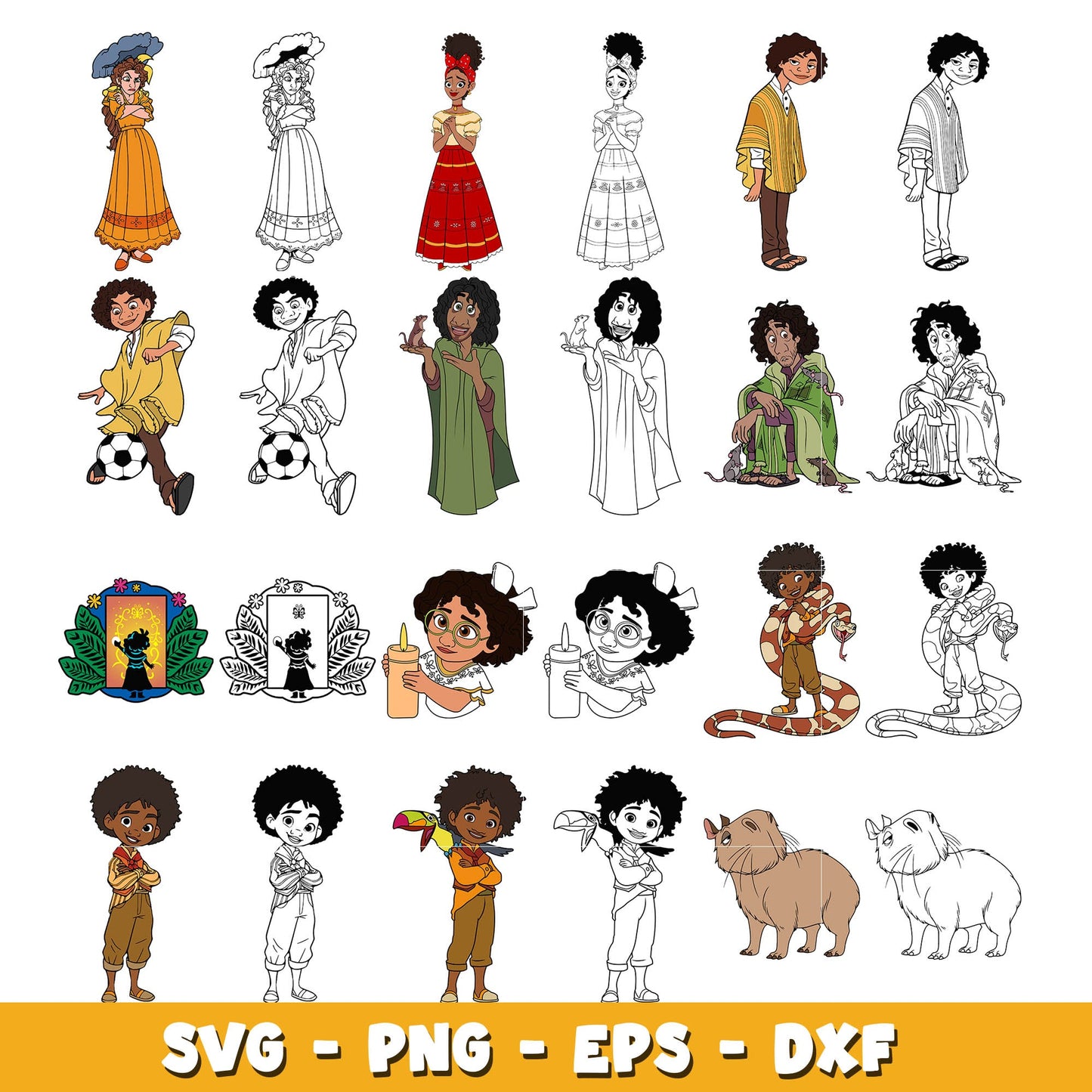 Bundle Disney friends Encanto svg, Disney cartoon svg, Digital download