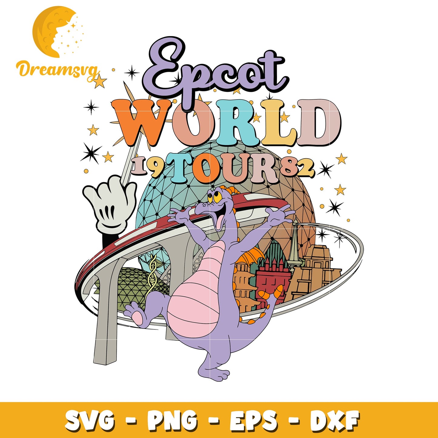 Epcot World Tour 1982 SVG PNG EPS DXF