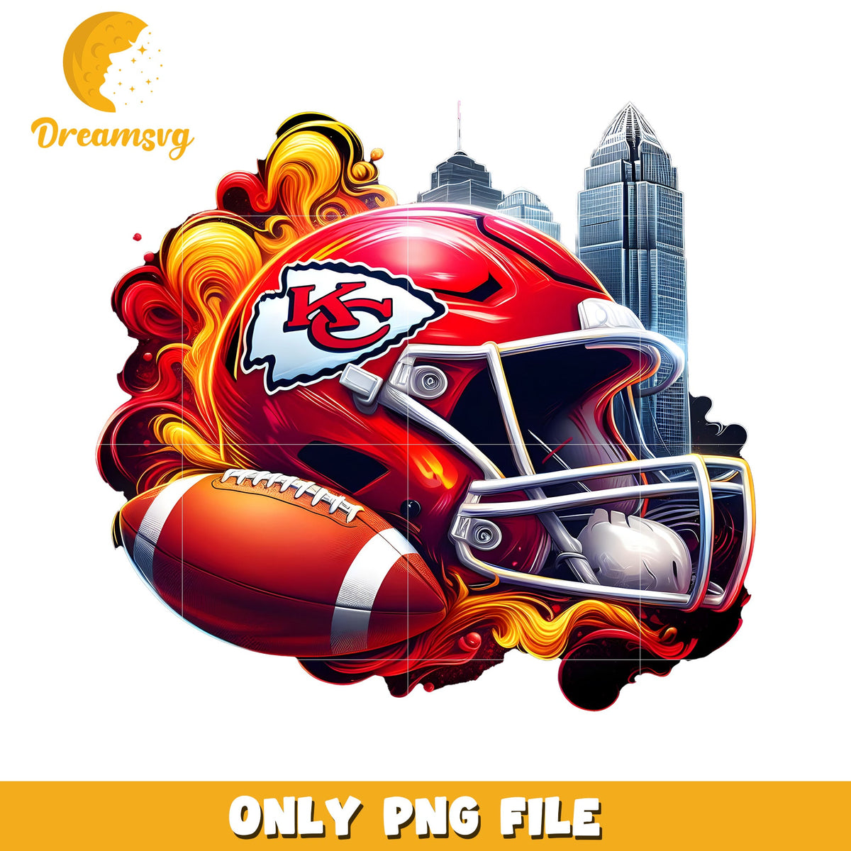 Football Helmet and Ball PNG File Design Download