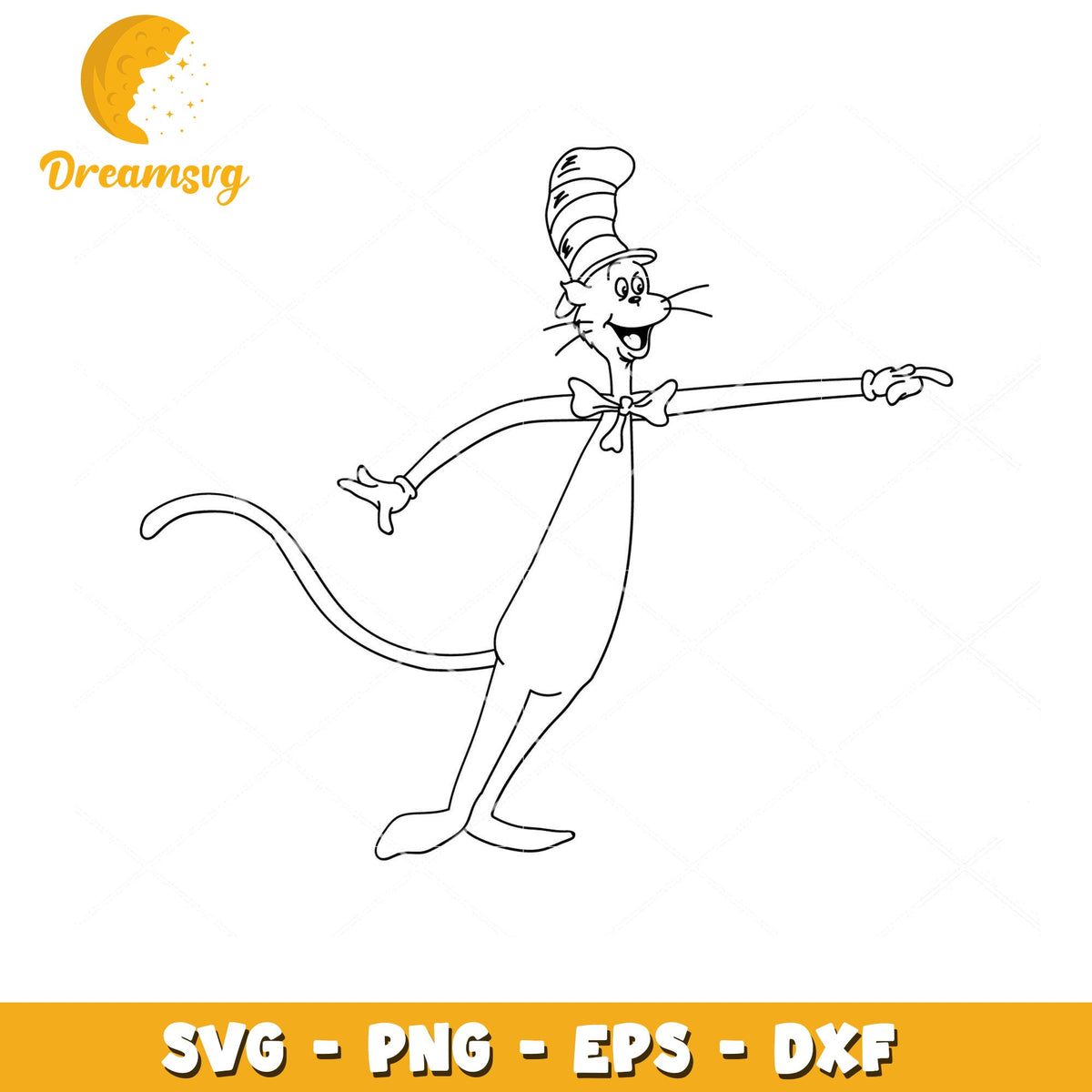 Fun Cat in the Hat SVG Download for Creative Projects 60 Characters