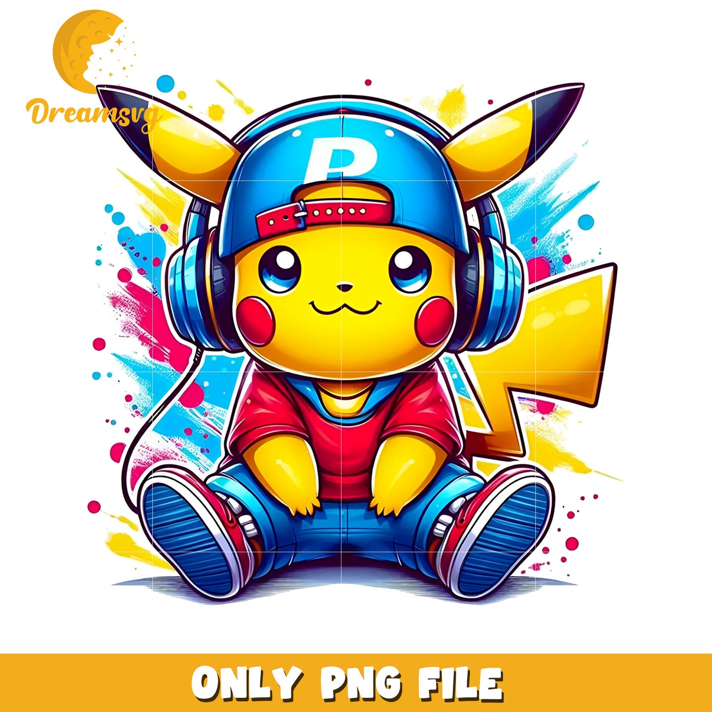 Funny pikachu headphone png, pokemon png, pokemon cartoon png