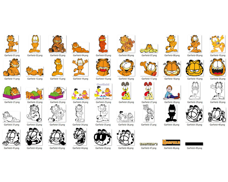196+  Garfield Bundle Svg, Garfield Svg, Odie svg, Garfield png, Beagle Dog, Garfield Cricut, Silhouette, Cut File, Cartoon svg, png, dxf, eps digital file