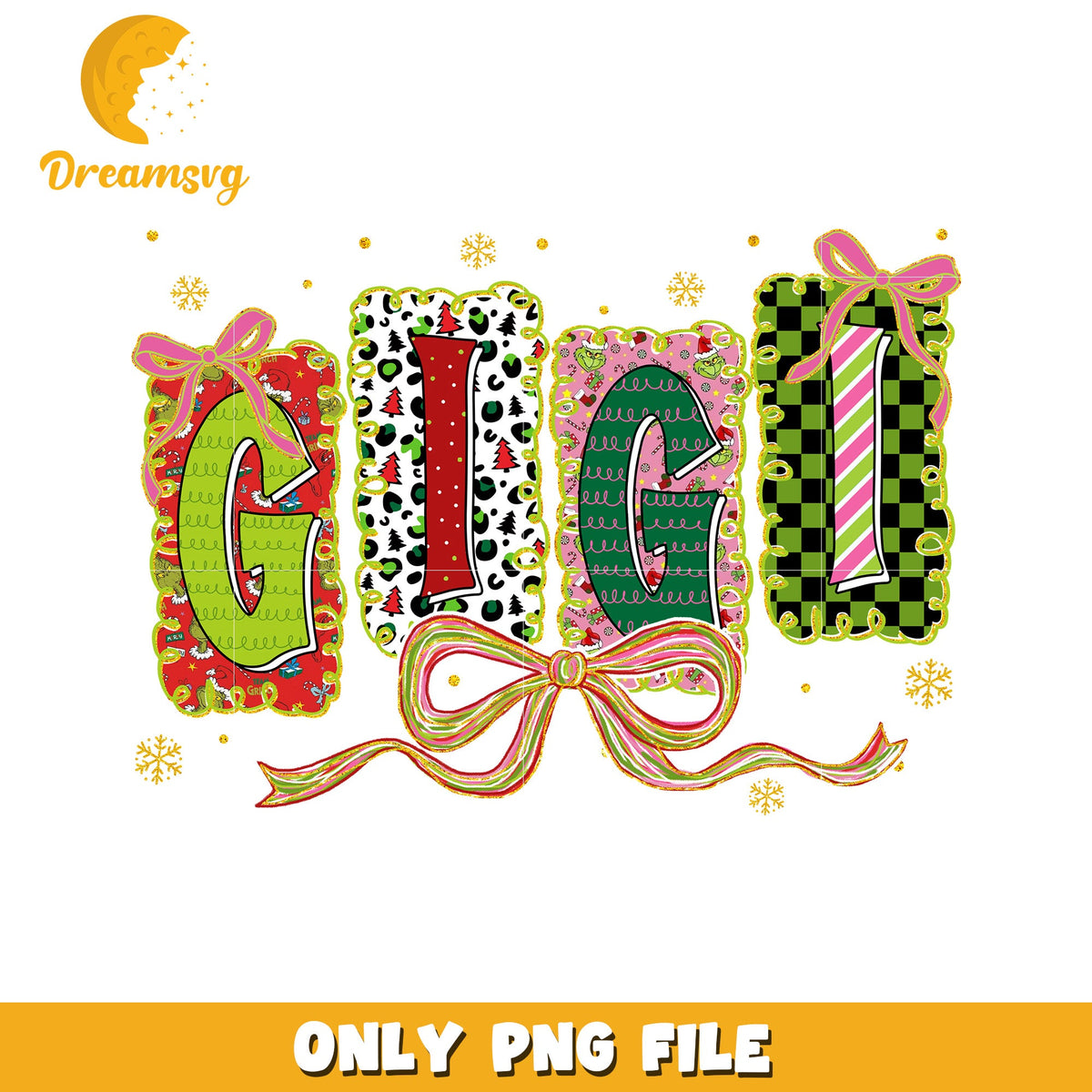 Gigi grinch bowtie png, christmas png, grinch png