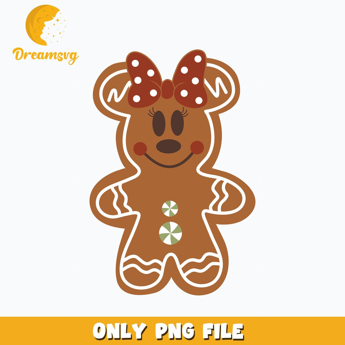 Gingerbread Minnie Mouse png