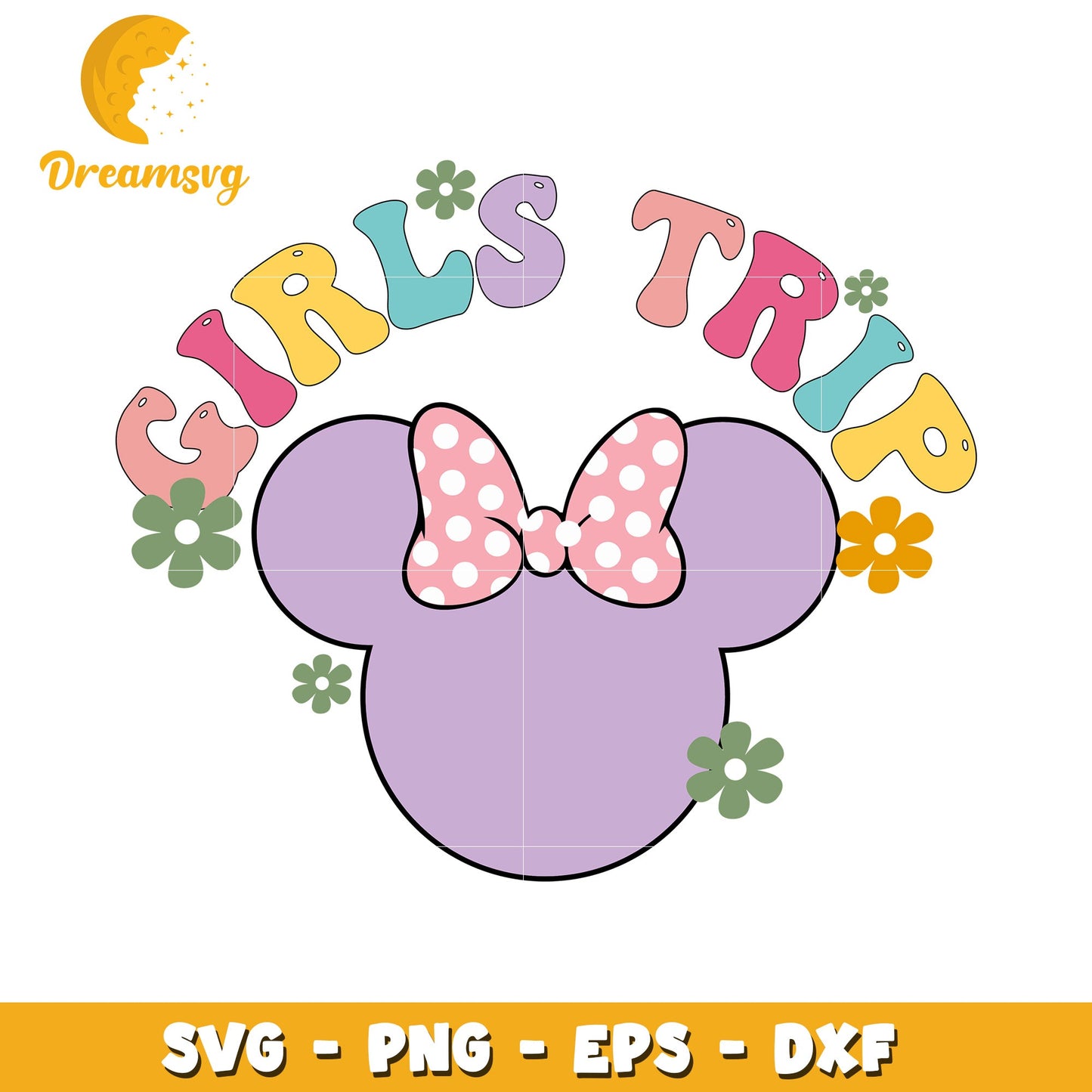 Girls Trip SVG Cut File Minnie Mouse