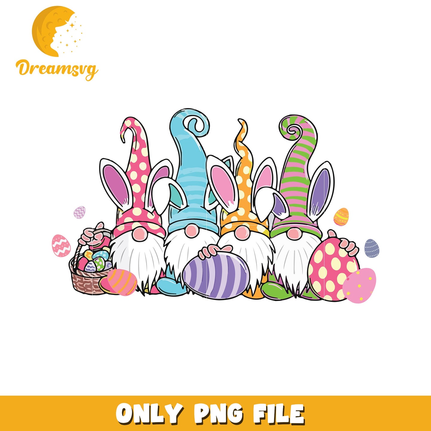 Gnomes on easter day png, happy easter day png, gnome png
