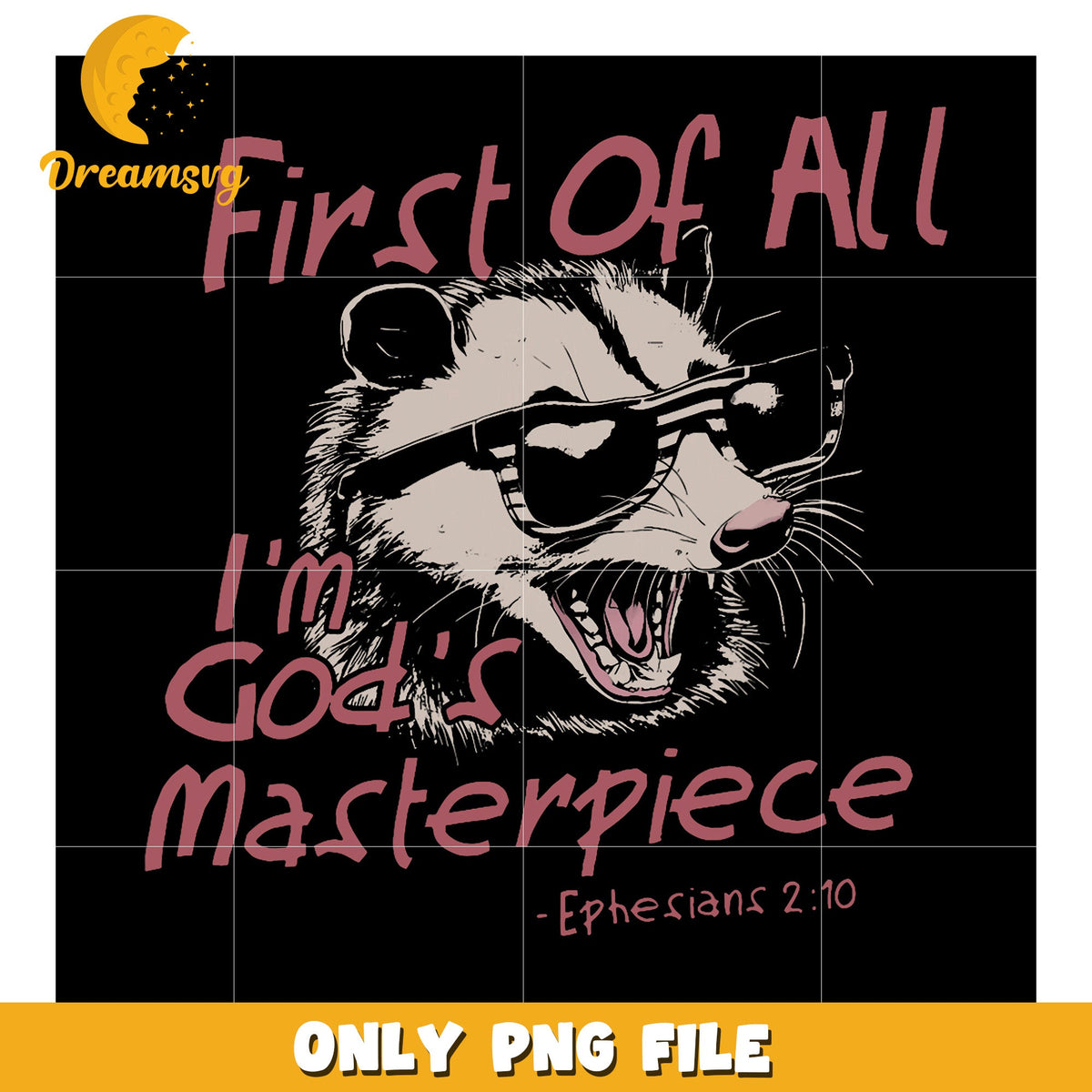 Gods Masterpiece Raccoon PNG Sublimation