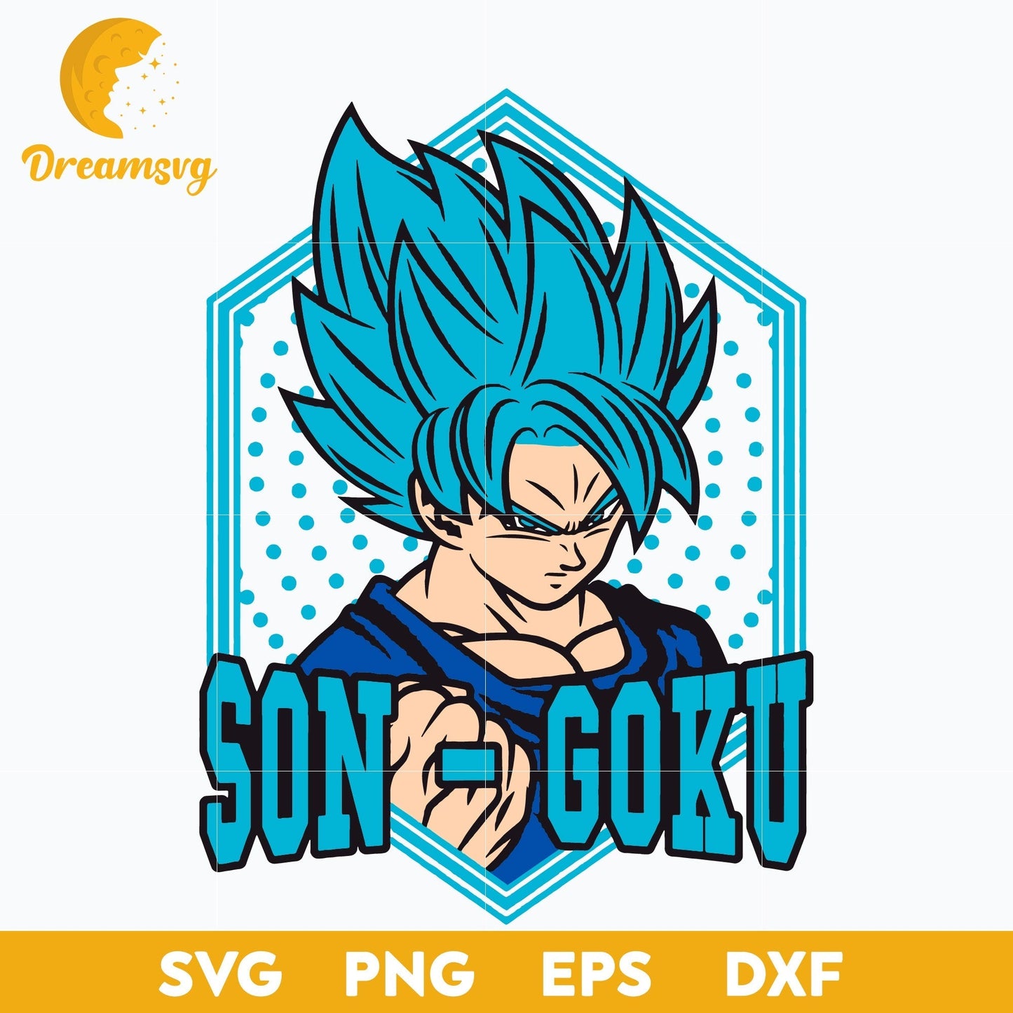 Goku Face Svg, Goku Svg, Goku Layer Svg, Dragon Ball Svg, Super Saiyan Svg, Super Saiyan Svg, file for cricut, Anime svg, png, eps, dxf digital download