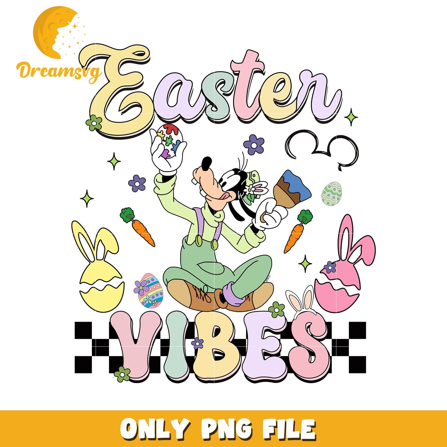 Goofy Easter Vibes PNG Image