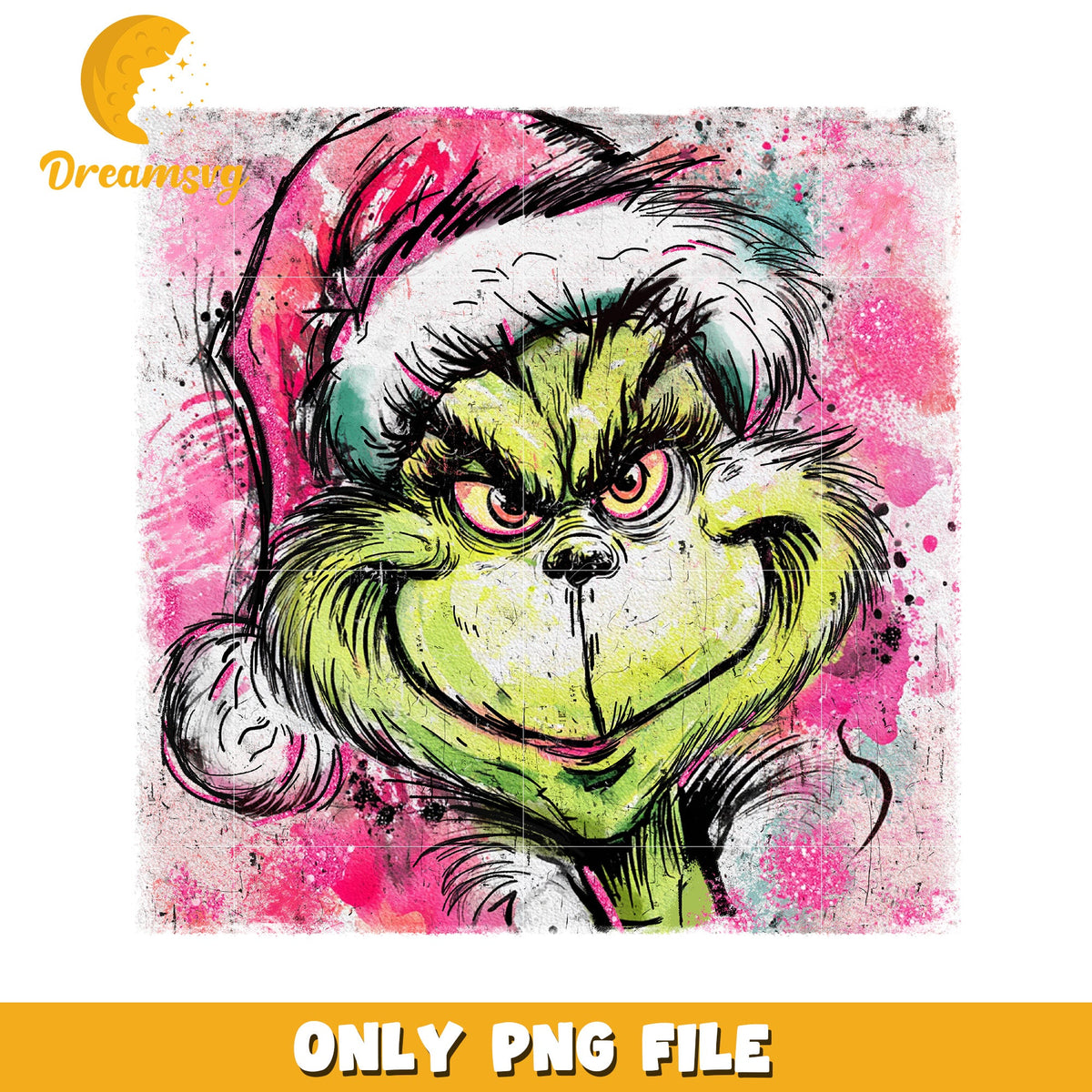 Grinch brush png, christmas time png, grinch png