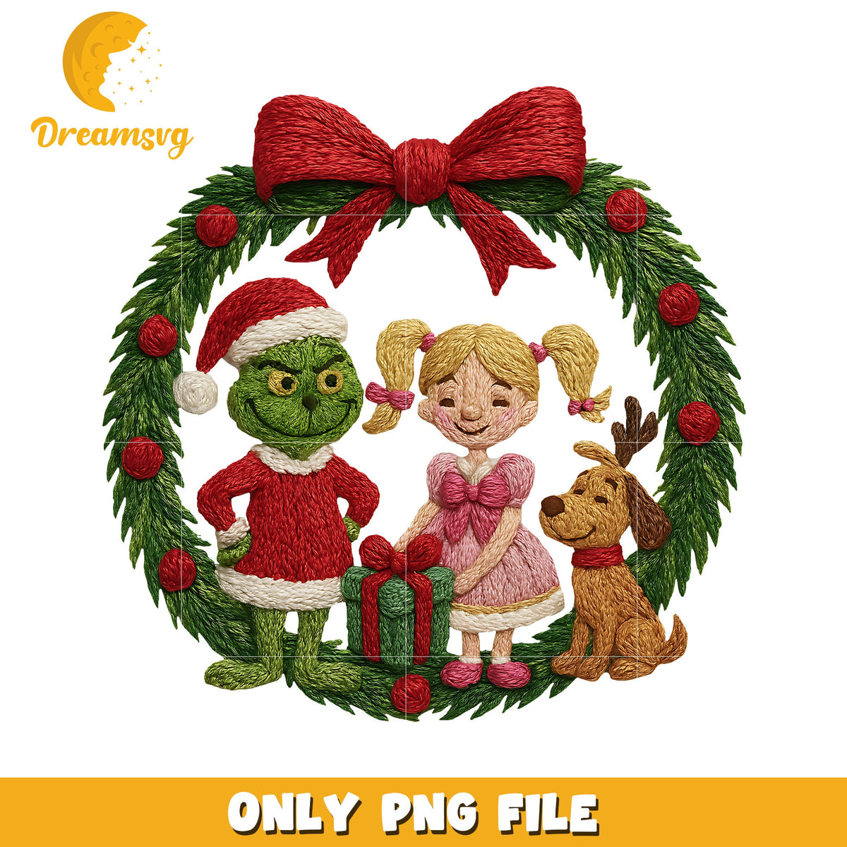 Grinch crochet png, christmas time png, grinch png