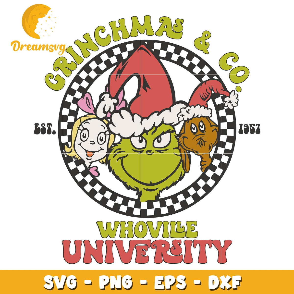 Grinchmas & Co Whoville University svg, Grinch svg, christmas svg