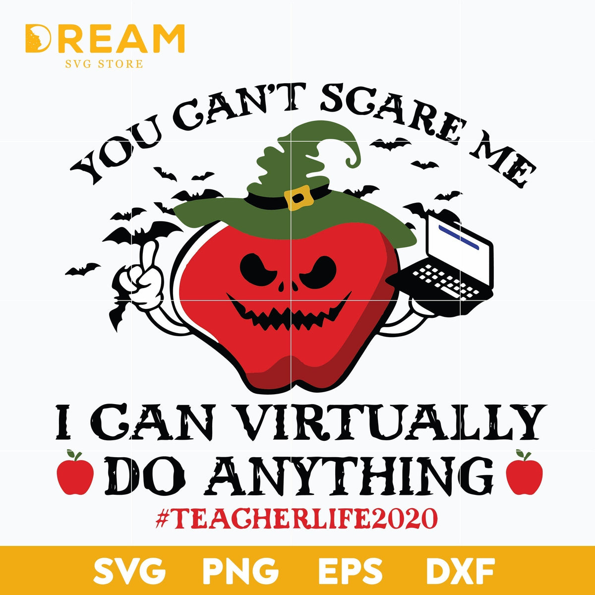You can't scare me i can virtually do anything svg, halloween svg, png, dxf, eps digital file HLW2909207L