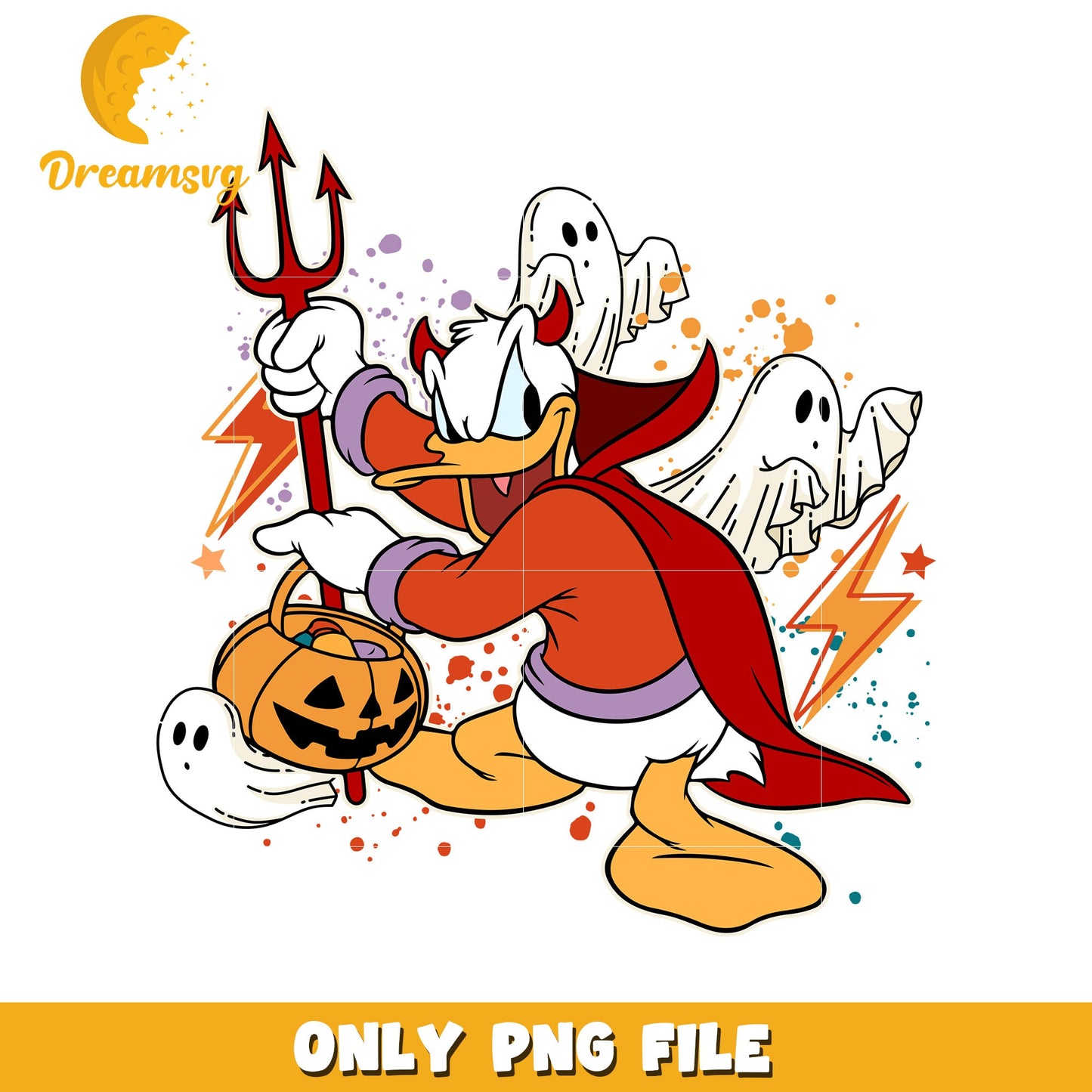 Halloween Devil Donald Duck PNG