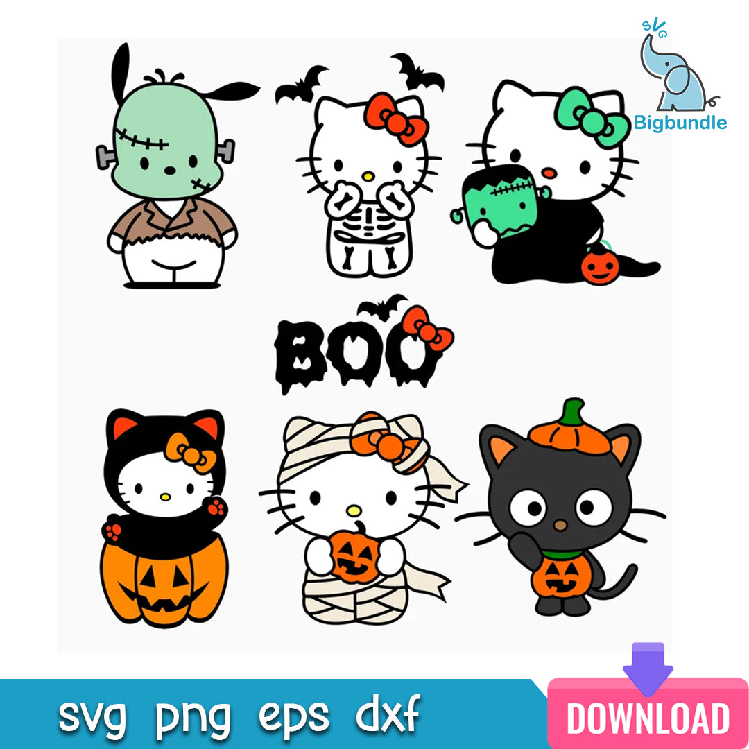 New Bundle kitty Halloween SVG, Halloween Svg, Cute Cat Svg