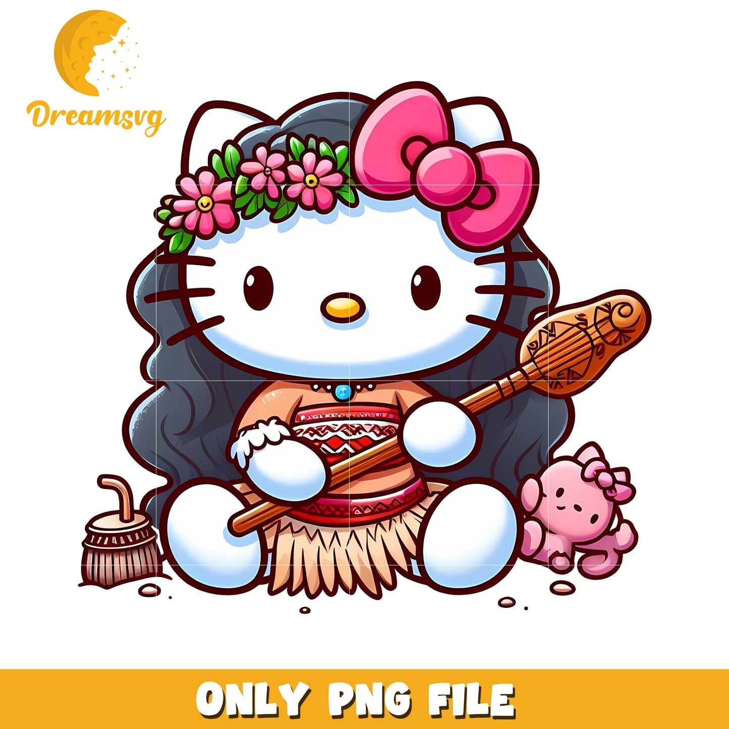 Hello Kitty Moana PNG Clipart