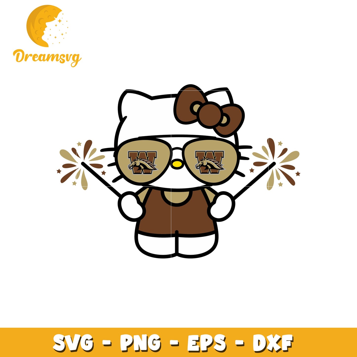 Hello Kitty SVG Design Western Theme